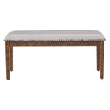 Langston Bench with Antique Bronze Nail Heads