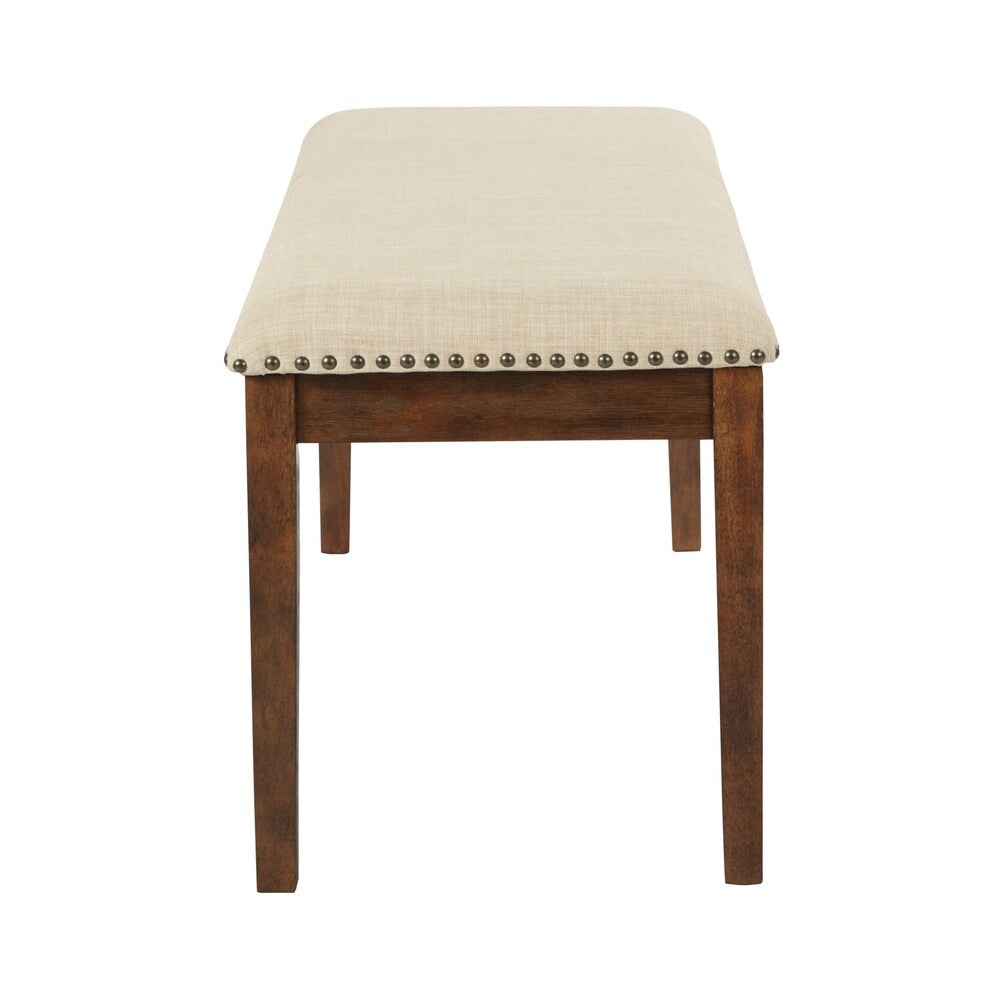 Langston Bench with Antique Bronze Nail Heads