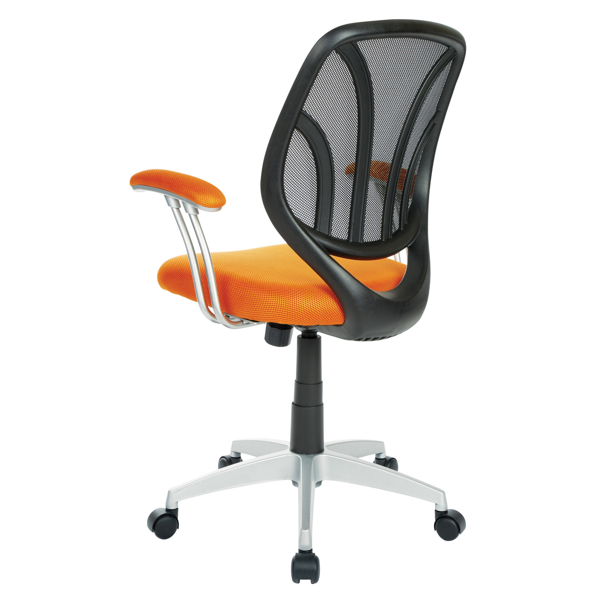 Screen Office Chair with Silver Arms and Base