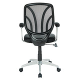 Screen Office Chair with Silver Arms and Base