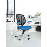 Screen Office Chair with Silver Arms and Base