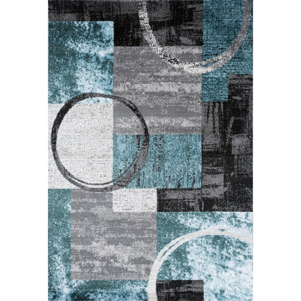 World Rug Gallery Abstract Polypropylene Machine-Made Circle Area Rug