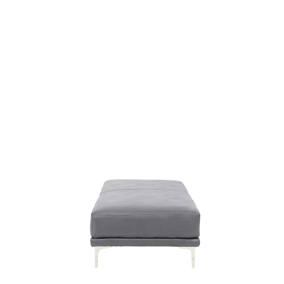 OTTOMAN in Black Faux Leather