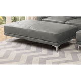 OTTOMAN in Black Faux Leather