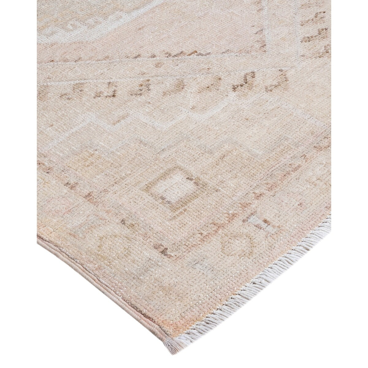 One of a Kind Hand Knotted Traditional Tribal Traditional Area Rug - 13' 6" X 2' 8"