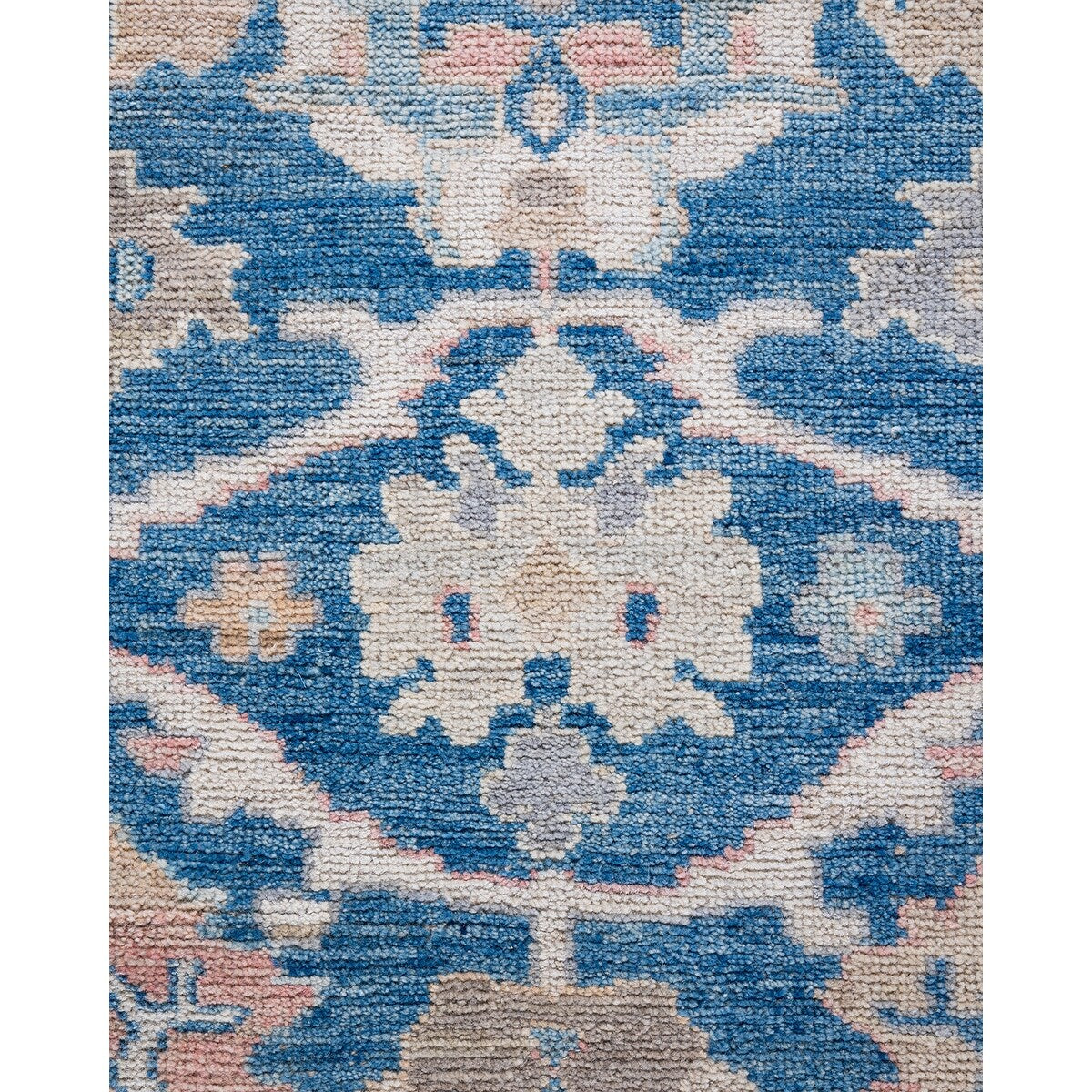 Overton Hand Knotted Wool Vintage Inspired Traditional Oushak Light Blue Runner Rug - 9' 8" X 2' 11"