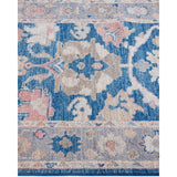 Overton Hand Knotted Wool Vintage Inspired Traditional Oushak Light Blue Runner Rug - 9' 8" X 2' 11"