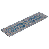 Overton Hand Knotted Wool Vintage Inspired Traditional Oushak Light Blue Runner Rug - 9' 8" X 2' 11"