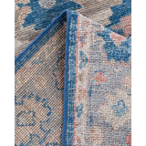 Overton Hand Knotted Wool Vintage Inspired Traditional Oushak Light Blue Runner Rug - 9' 8" X 2' 11"