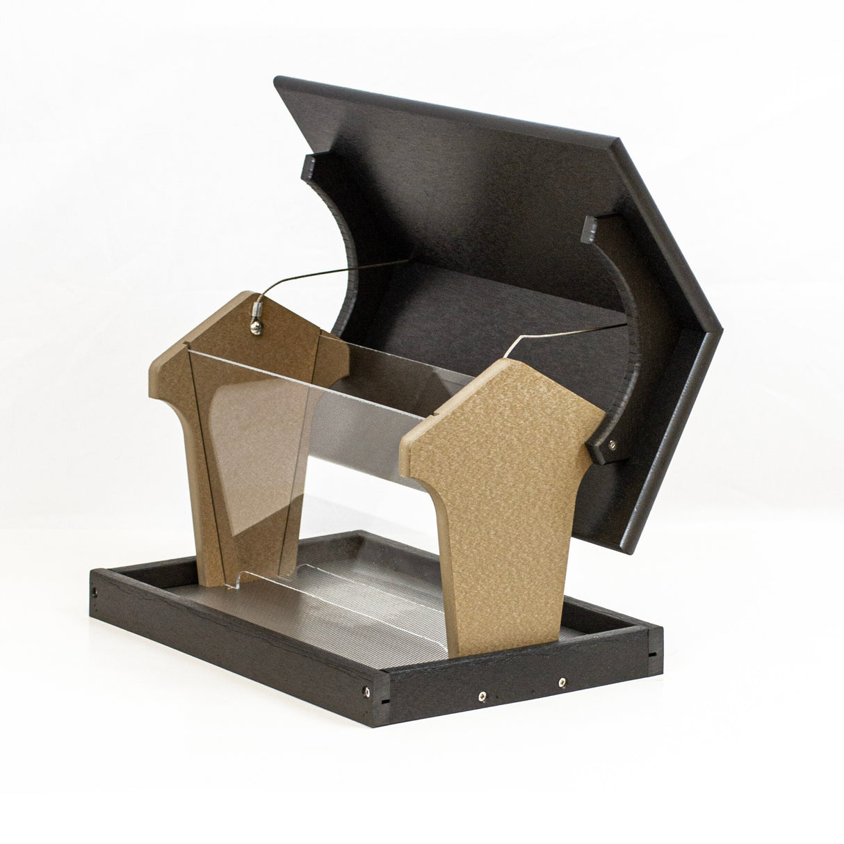 OUTDOOR LEISURE PRODUCTS Model GM15BKWW Hopper Bird Feeder Made with High Density Poly Resin