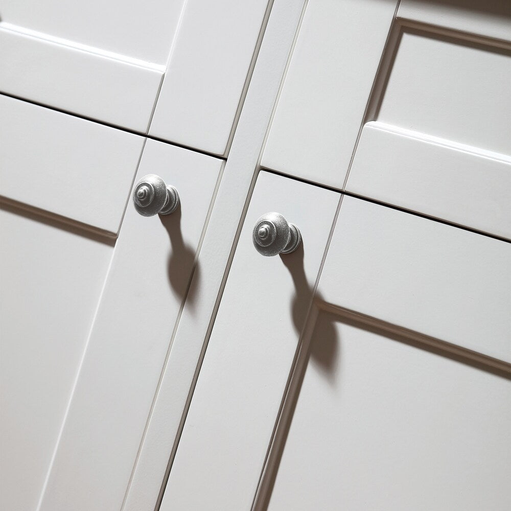 OVE Decors Archer 54 in.Soft White Kitchen Island with Carrara Marble Countertop with Drawers