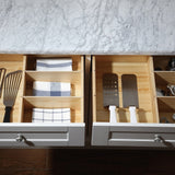 OVE Decors Archer 54 in.Soft White Kitchen Island with Carrara Marble Countertop with Drawers