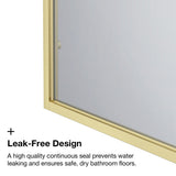 OVE Decors Della 36 in. Arch Shower Panel Tinted Brushed Gold - 36 inches