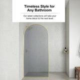 OVE Decors Della 36 in. Arch Shower Panel Tinted Brushed Gold - 36 inches