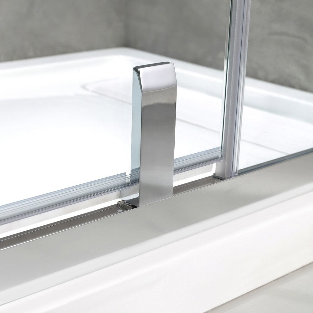 OVE Decors Estero 48x32 in. CHR Pivot Shower Door w/ Side Panel