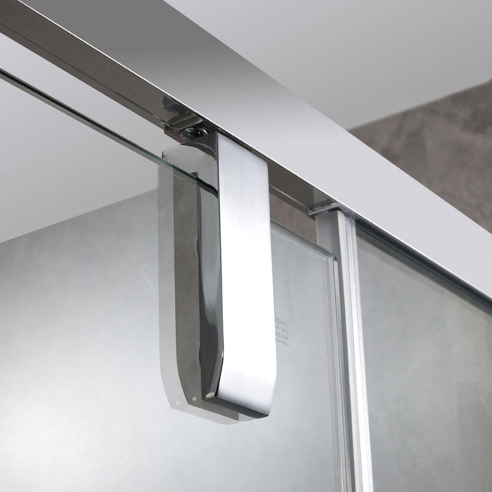 OVE Decors Estero 48x32 in. CHR Pivot Shower Door w/ Side Panel