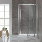 OVE Decors Estero 48x32 in. CHR Pivot Shower Door w/ Side Panel