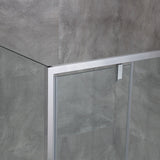 OVE Decors Estero 48x32 in. CHR Pivot Shower Door w/ Side Panel