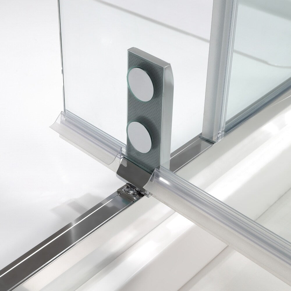 OVE Decors Estero 48x32 in. CHR Pivot Shower Door w/ Side Panel