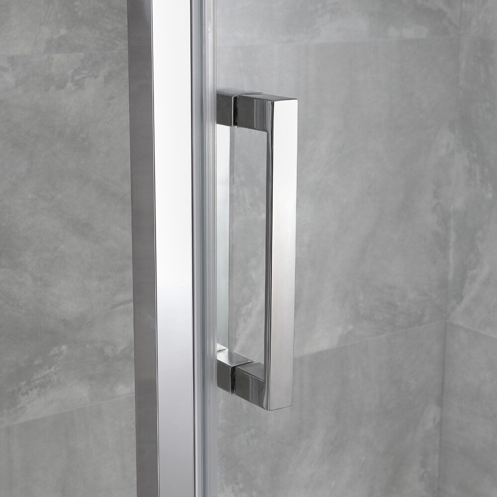 OVE Decors Estero 48x32 in. CHR Pivot Shower Door w/ Side Panel