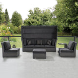 OVE Decors Long Island 5-Piece Multi Configuration Daybed in Gray