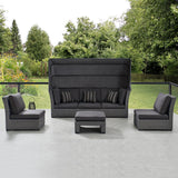 OVE Decors Long Island 5-Piece Multi Configuration Daybed in Gray