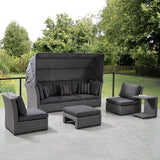 OVE Decors Long Island 5-Piece Multi Configuration Daybed in Gray