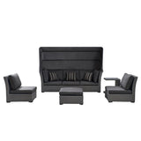 OVE Decors Long Island 5-Piece Multi Configuration Daybed in Gray