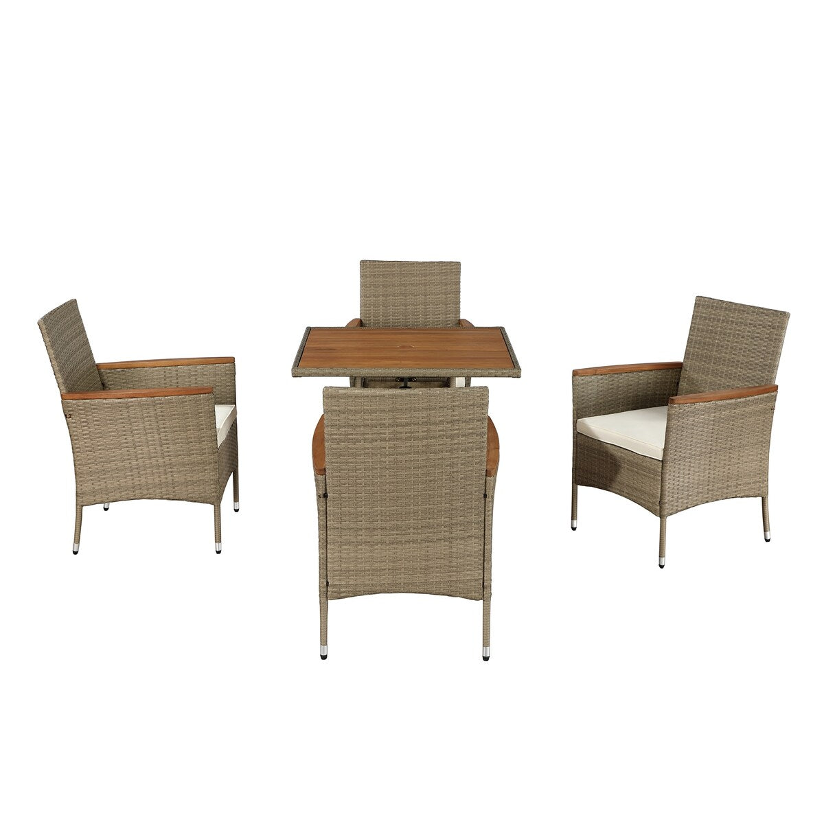 OVE Decors Mason 5-Piece Outdoor Patio Dining Furniture All-Weather Resistant Set