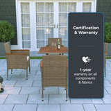 OVE Decors Mason 5-Piece Outdoor Patio Dining Furniture All-Weather Resistant Set