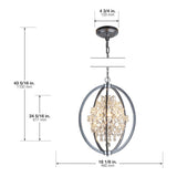 OVE Decors Pena 5-Lights LED Chrome Chandelier Light
