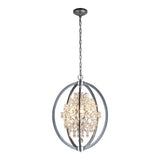 OVE Decors Pena 5-Lights LED Chrome Chandelier Light
