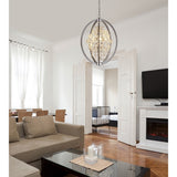 OVE Decors Pena 5-Lights LED Chrome Chandelier Light