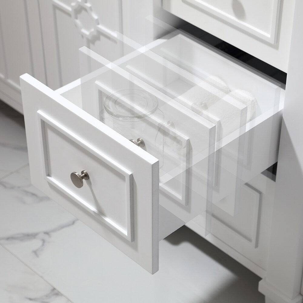 OVE Decors Positano White 75-inch Bathroom Vanity