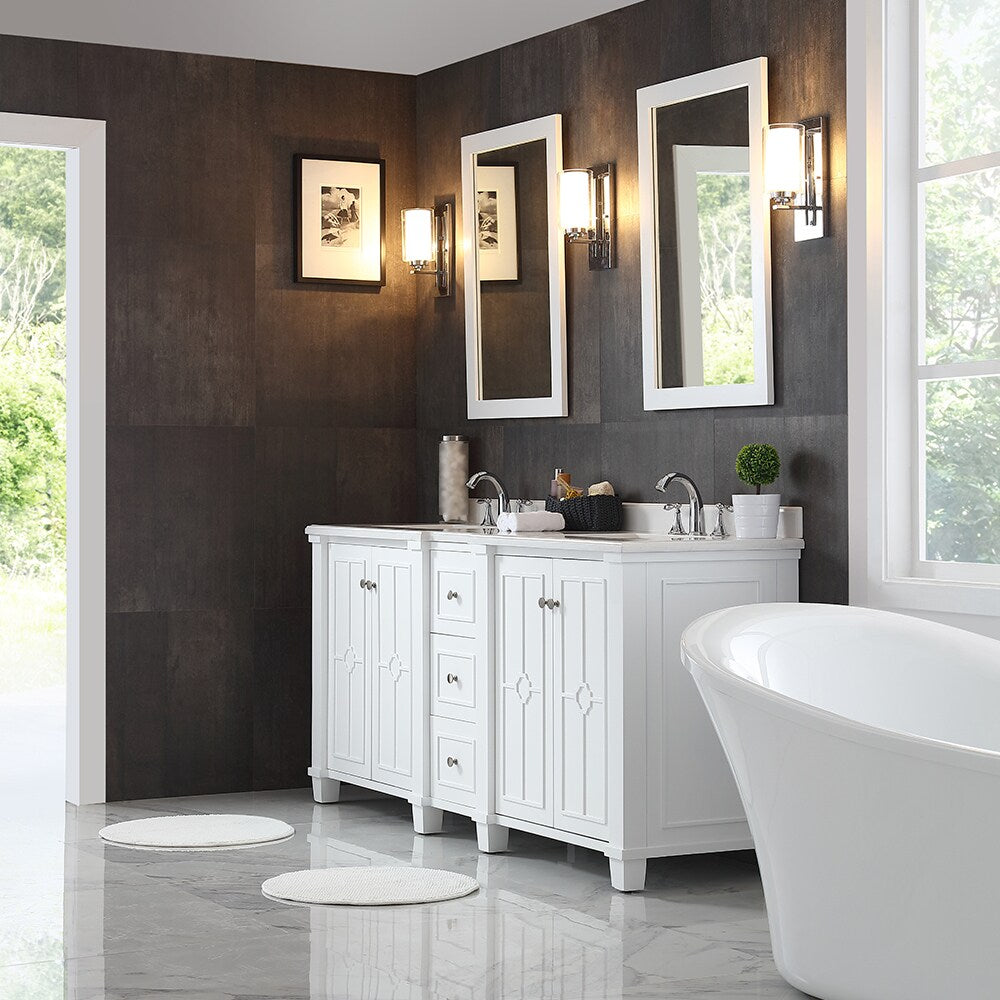 OVE Decors Positano White 75-inch Bathroom Vanity