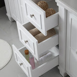 OVE Decors Positano White 75-inch Bathroom Vanity