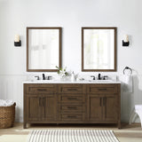 OVE Decors Tahoe 72 in. Almond Latte Vanity with 2 Mirrors included