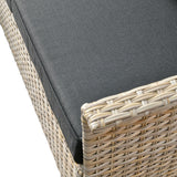 OVIOS 3-piece Pet-Friendly Patio Furniture Swivel Chairs Wicker Set