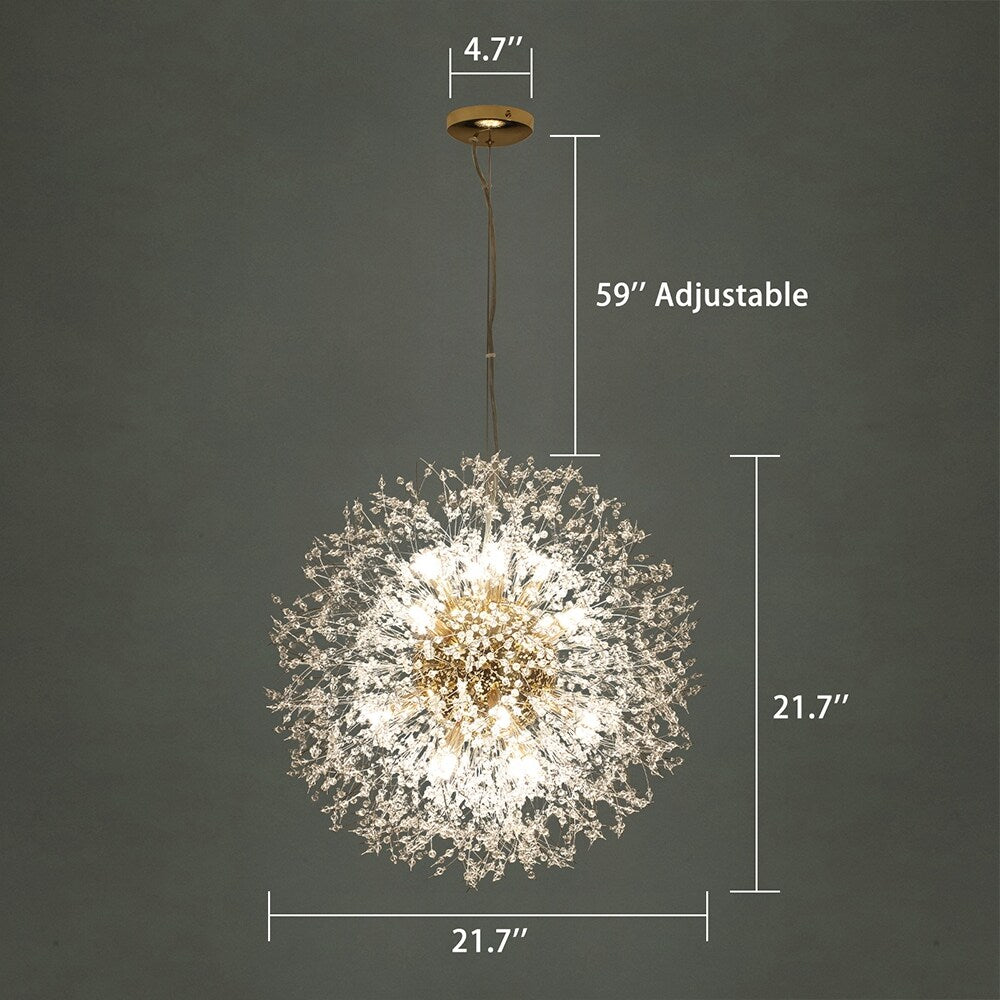 OYIPRO Modern Firework Sputnik Chandelier Crystal Pendant Lighting