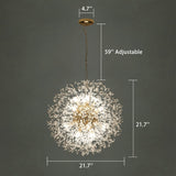 OYIPRO Modern Firework Sputnik Chandelier Crystal Pendant Lighting