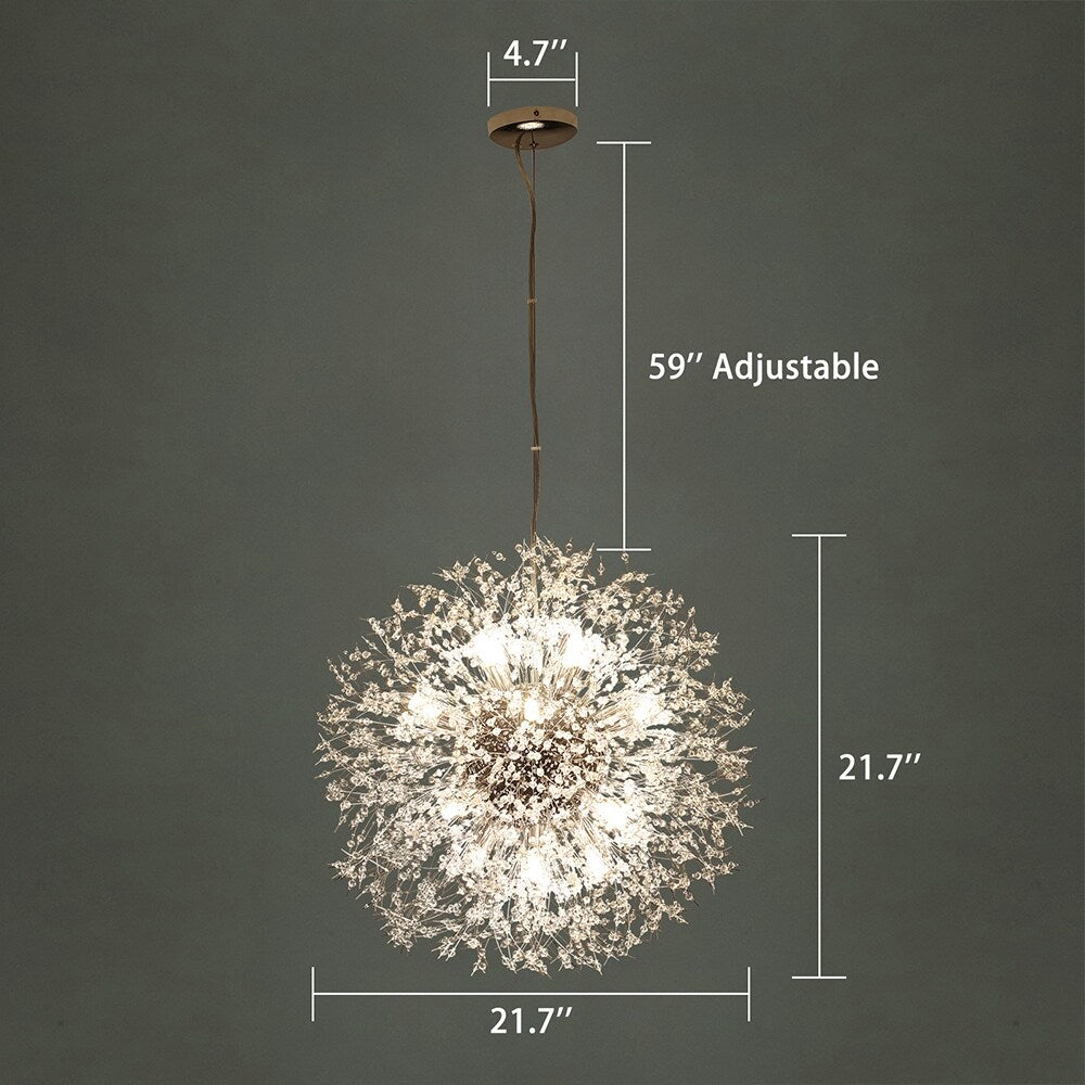OYIPRO Modern Firework Sputnik Chandelier Crystal Pendant Lighting