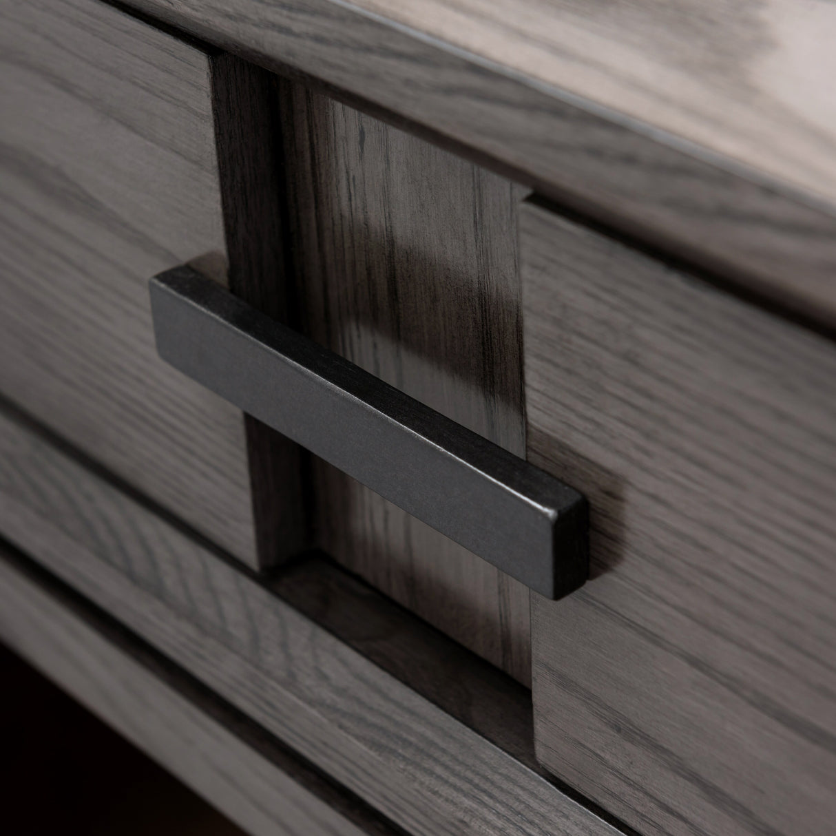 Contemporary Charging Oak Nightstand Side Table One Drawer