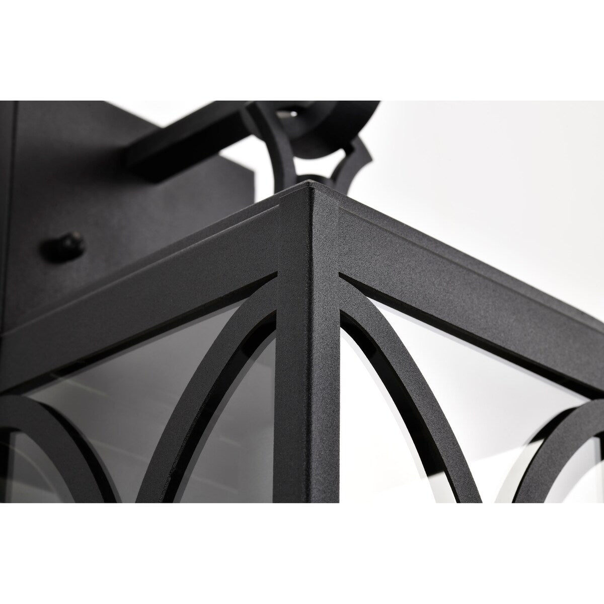 Oaklyn 1 Light Medium Wall Lantern Matte Black with Clear Glass