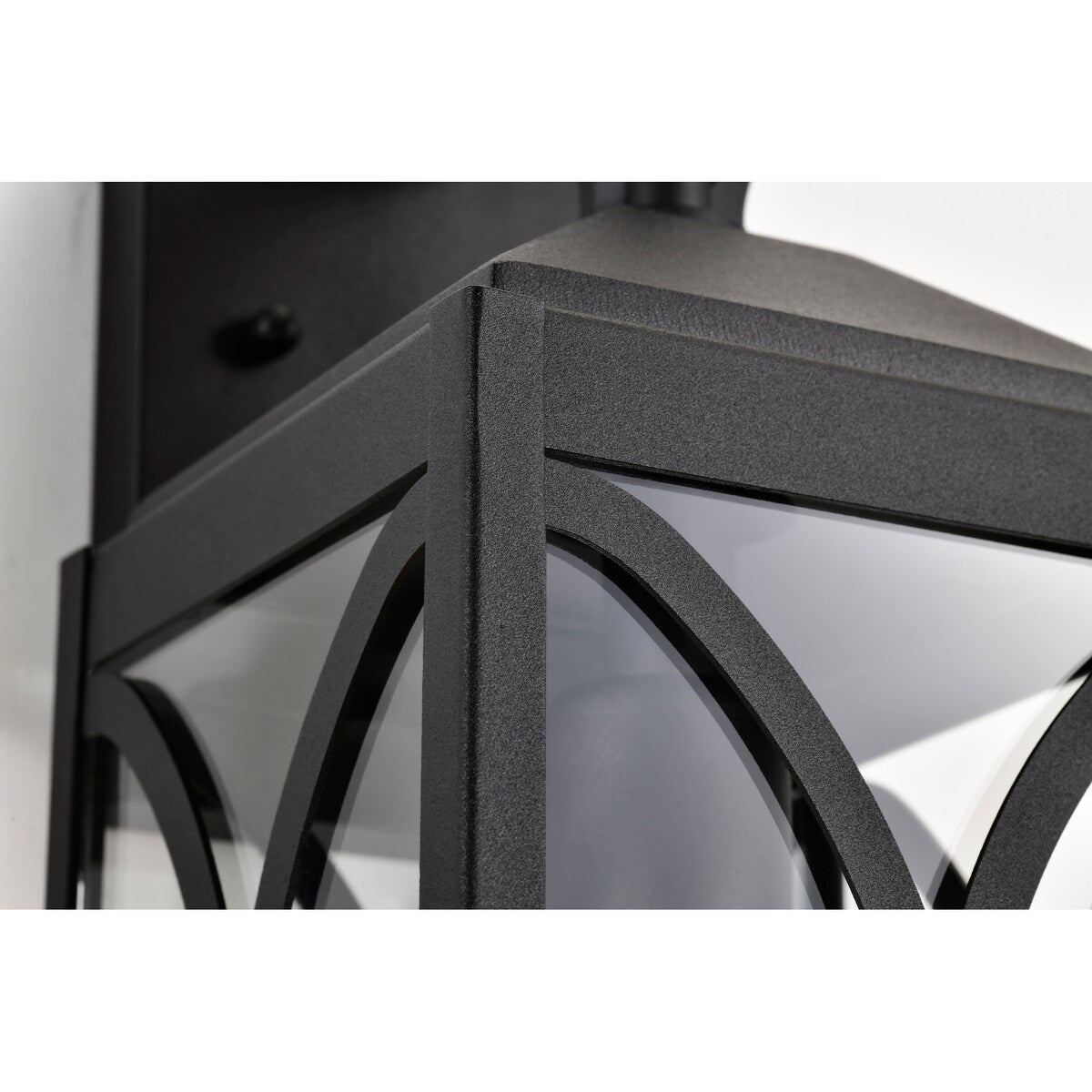Oaklyn 1 Light Medium Wall Lantern Matte Black with Clear Glass