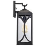 Oaklyn 1 Light Medium Wall Lantern Matte Black with Clear Glass