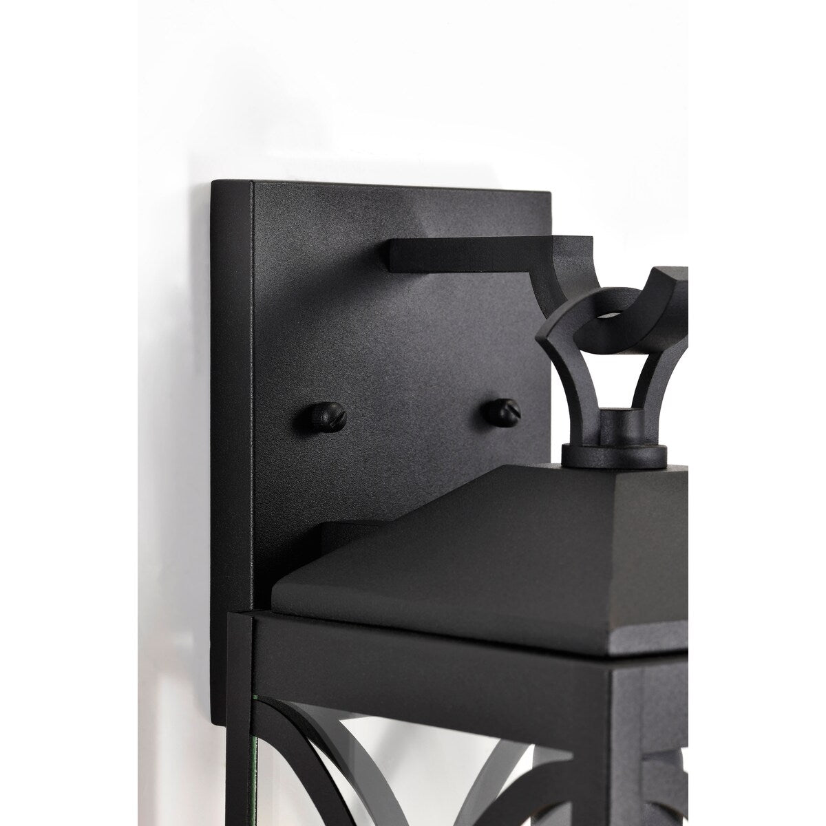 Oaklyn 1 Light Medium Wall Lantern Matte Black with Clear Glass