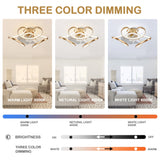 Oaks Aura 22"Futuristic Black Modern Flush Mount Ceiling Fan with Light, Low Profile 6-Speed Smart APP Ceiling Fan With Remote