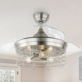 Oaks Aura 42-In Industrial 3-blade retractable Ceiling Fan with Remote Control