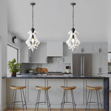 Oaks Aura Rustic Wood Pendant Light Kitchen Island Light, Farmhouse Hallway Chandelier, Dining Pendant Light