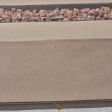 Oana Outdoor U-shaped 8-seat Acacia Sectional Sofa Set w/ Fire Pit by Christopher Knight Home